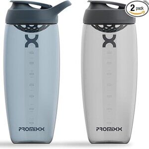 Promixx PURSUIT Protein Shaker 32 oz (2-pack), Graphite Grey + Midnight Blue
